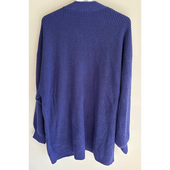 Aritzia Wilfred Free Unwind Cozy Open Front Wool Chunky Cardigan Purple Size XL - Picture 7 of 13